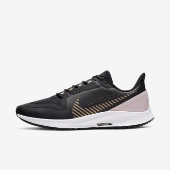 Nike Air Zoom Pegasus 36 Shield - Női Túracipő - Sötét Szürke/Fehér/Lila/Metal Arany